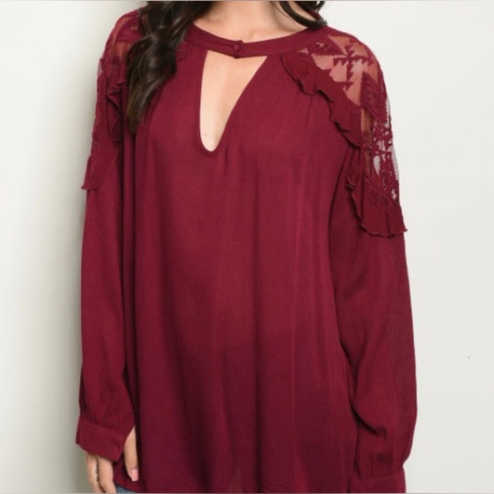 UMGEE - Lace Shoulder Flowy Dress Sz Large